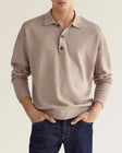 Nathan | Refined Knit Long-Sleeve Polo Shirt - Valereo