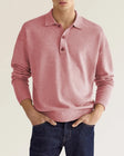 Nathan | Refined Knit Long-Sleeve Polo Shirt - Valereo