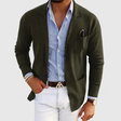 Nathan | Refined Notched Lapel Knit Cardigan - Valereo