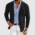 Nathan | Refined Notched Lapel Knit Cardigan - Valereo