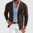 Nathan | Refined Notched Lapel Knit Cardigan - Valereo