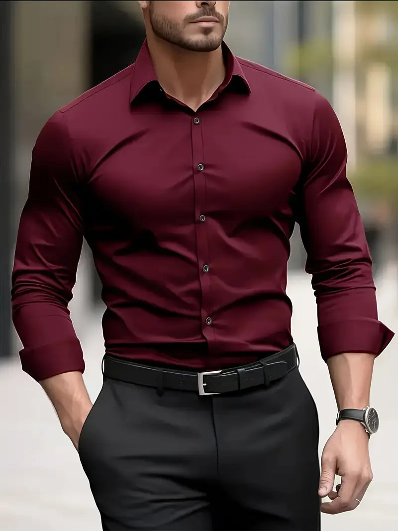 Nathan | Refined Slim-Fit Dress Shirt - Valereo
