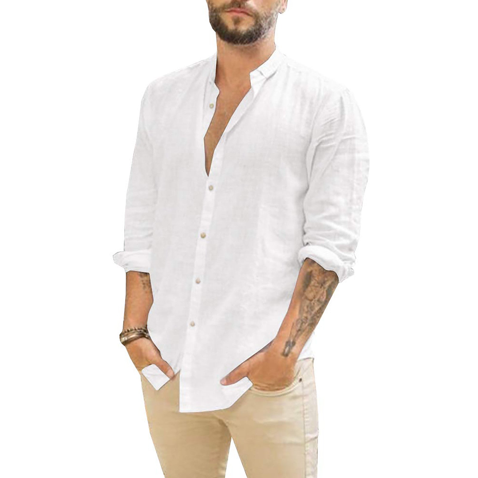 Nathan | Relaxed Linen Button-Up Shirt - Valereo