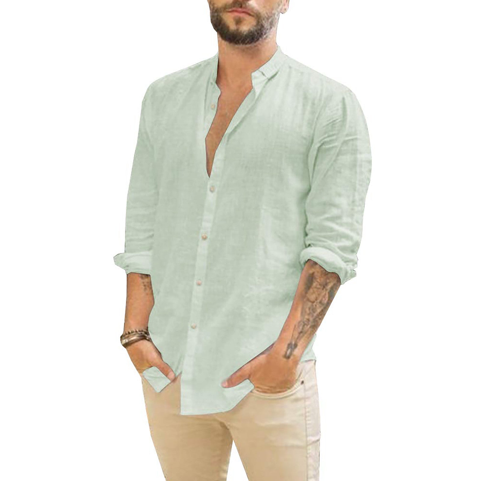 Nathan | Relaxed Linen Button-Up Shirt - Valereo