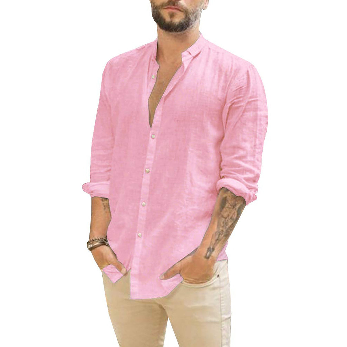 Nathan | Relaxed Linen Button-Up Shirt - Valereo