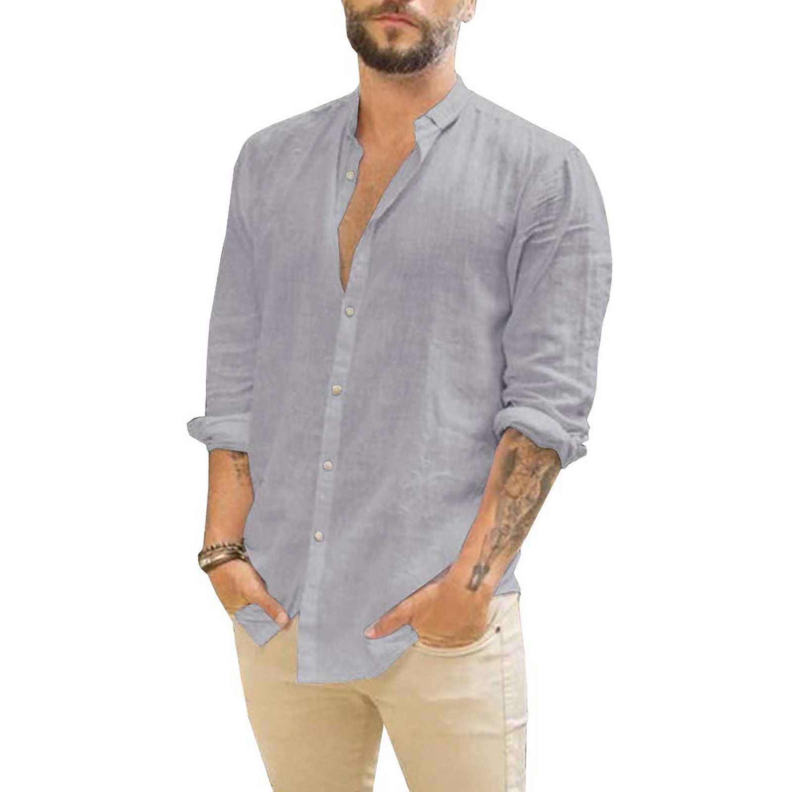 Nathan | Relaxed Linen Button-Up Shirt - Valereo