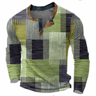 Nathan | Stylish Patchwork Henley Sweater - Valereo