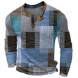 Nathan | Stylish Patchwork Henley Sweater - Valereo
