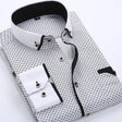 Nathan | Stylish Printed Contrast-Trim Shirt - Valereo