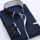 Nathan | Stylish Printed Contrast-Trim Shirt - Valereo