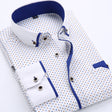 Nathan | Stylish Printed Contrast-Trim Shirt - Valereo