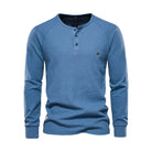 Oliver | Casual Waffle-Knit Henley Tee - Valereo