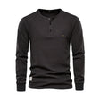 Oliver | Casual Waffle-Knit Henley Tee - Valereo