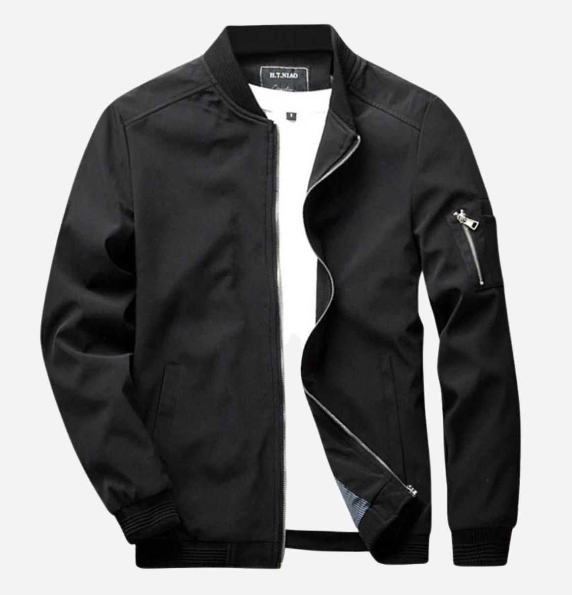 Oliver | Casual Zip Bomber Jacket - Valereo