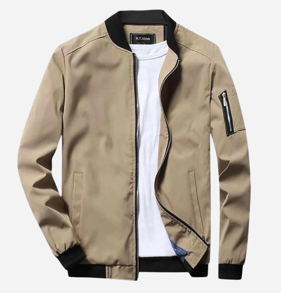 Oliver | Casual Zip Bomber Jacket - Valereo