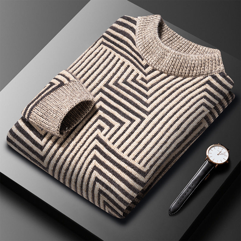 Oliver | Modern Geometric Knit Sweater - Valereo