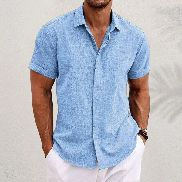 Oliver | Relaxed Linen Button-Up Shirt - Valereo