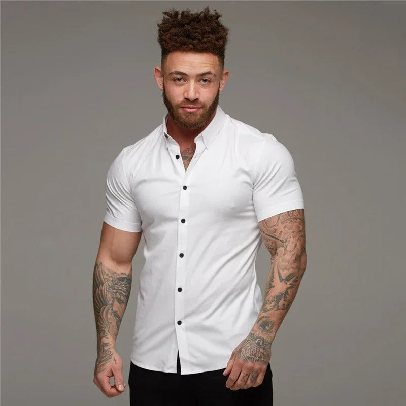 Oliver | Stylish Slim-Fit Button-Up Shirt - Valereo