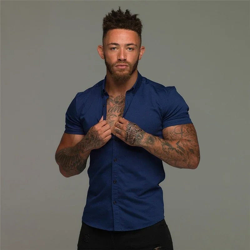 Oliver | Stylish Slim-Fit Button-Up Shirt - Valereo
