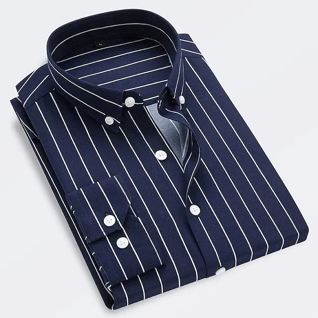 Oliver | Stylish Striped Button-Down Shirt - Valereo