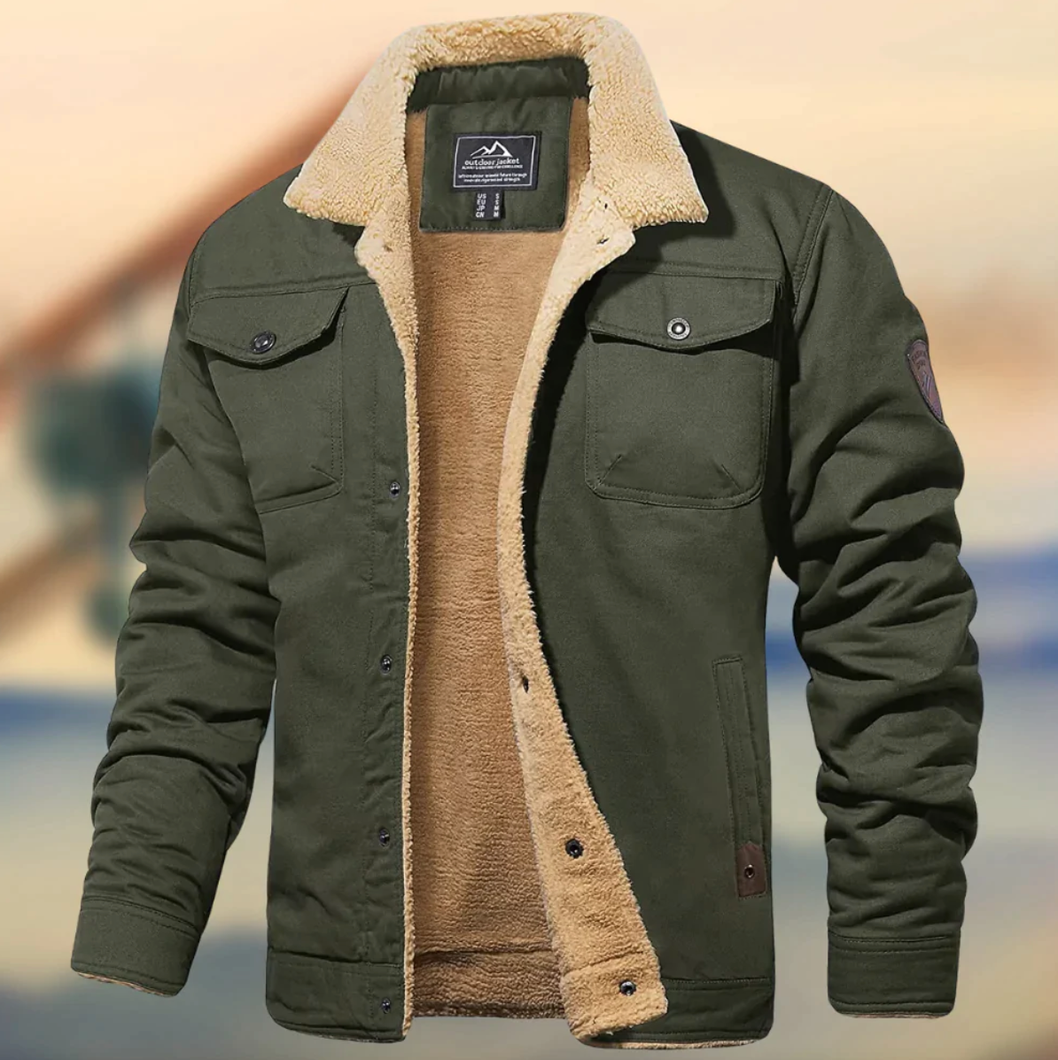 Ryan | Casual Sherpa-Lined Trucker Jacket - Valereo