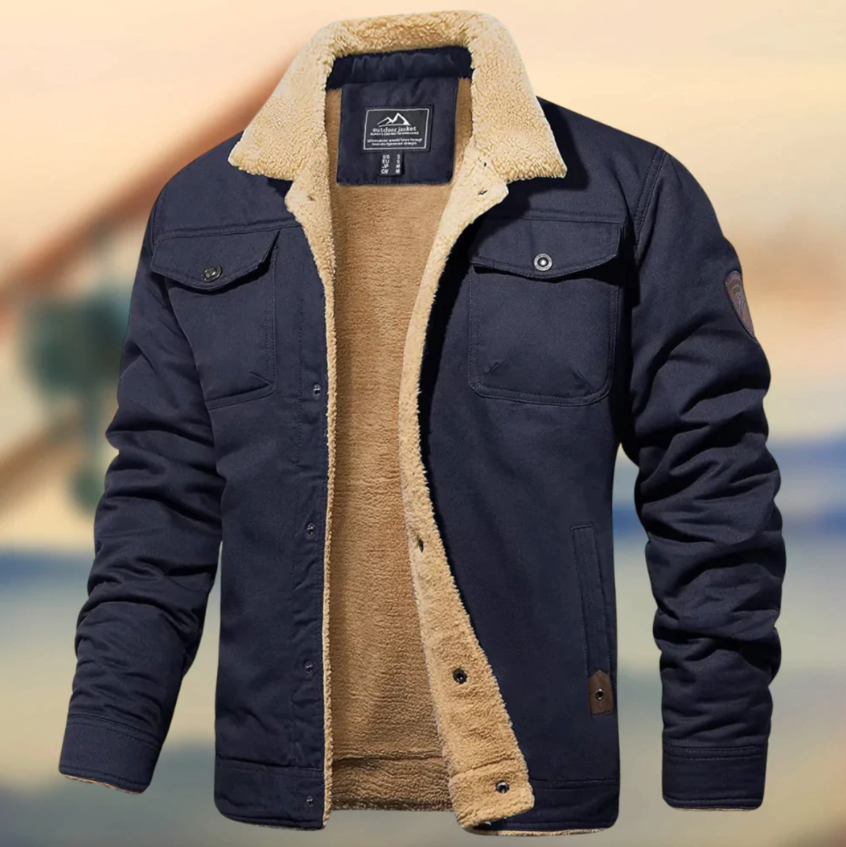 Ryan | Casual Sherpa-Lined Trucker Jacket - Valereo