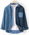 Ryan | Modern Textured Color-Block Shirt - Valereo