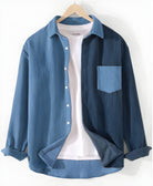 Ryan | Modern Textured Color-Block Shirt - Valereo