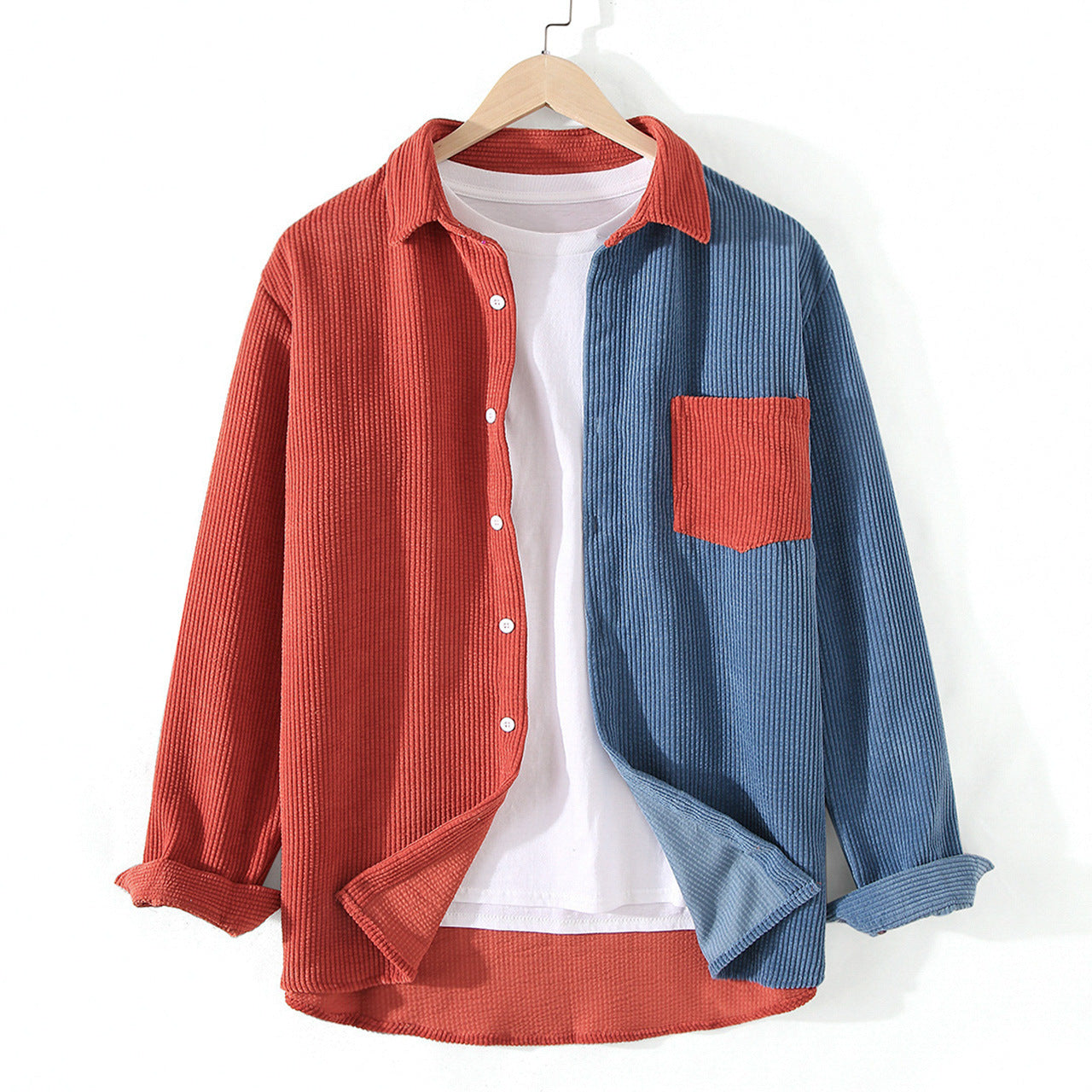 Ryan | Modern Textured Color-Block Shirt - Valereo