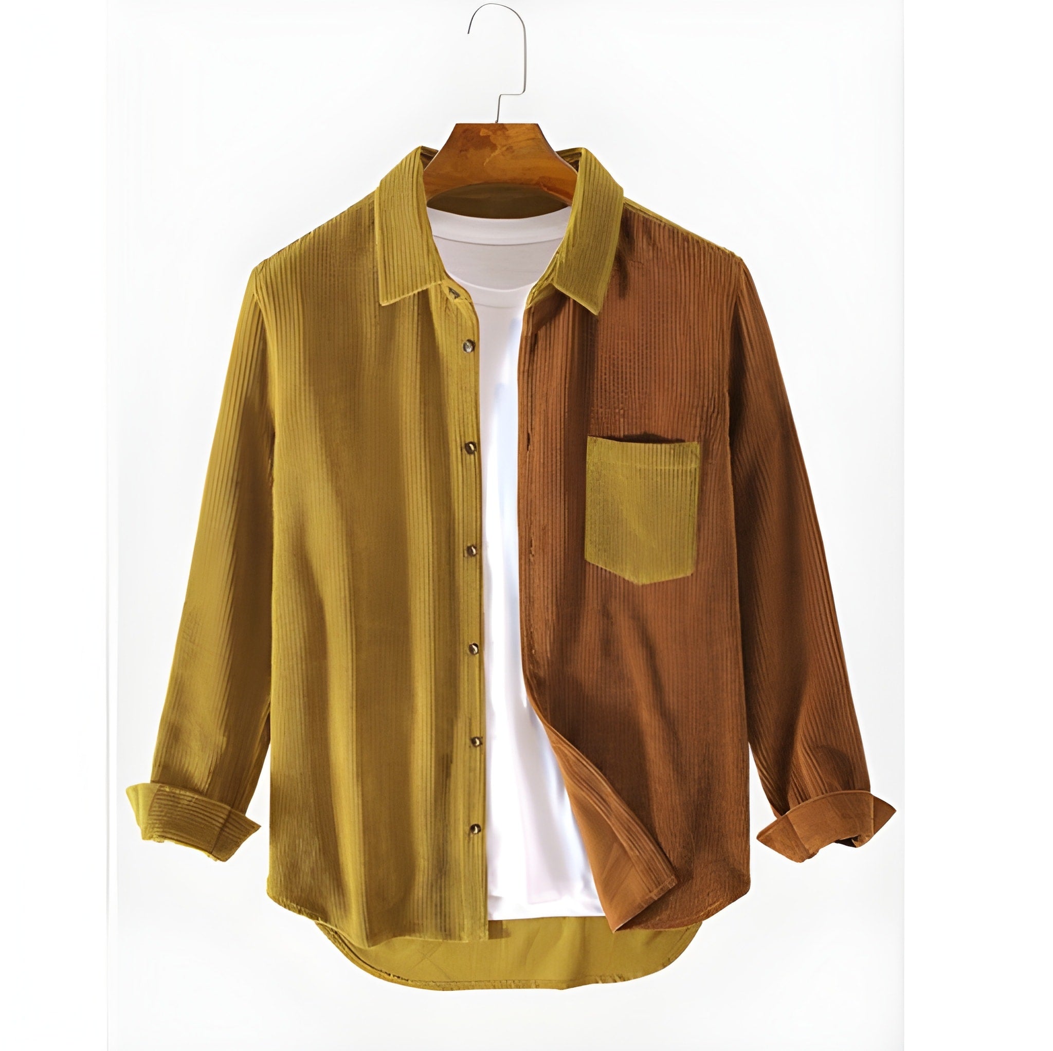 Ryan | Modern Textured Color-Block Shirt - Valereo