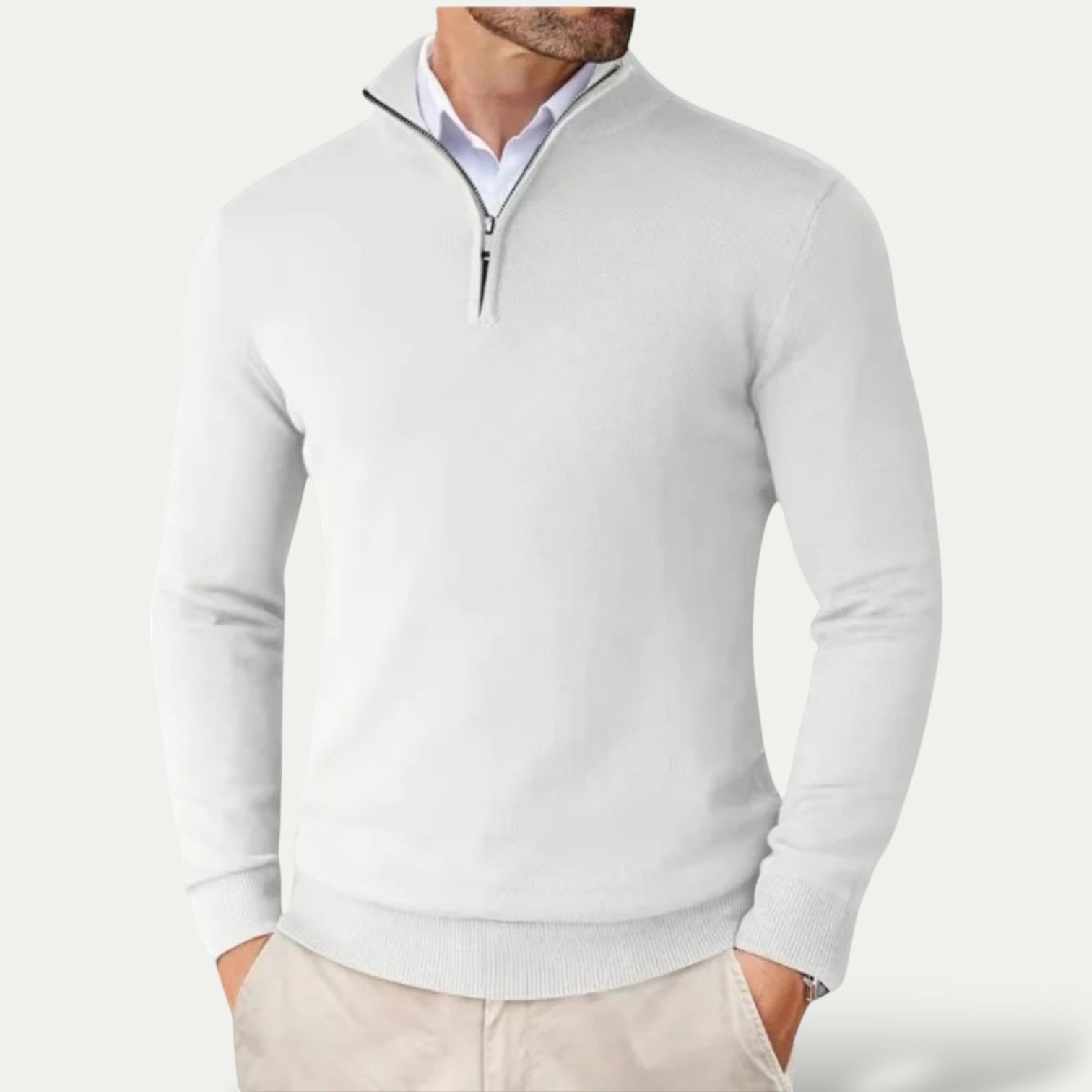 Ryan | Refined Quarter-Zip Knit Sweater - Valereo