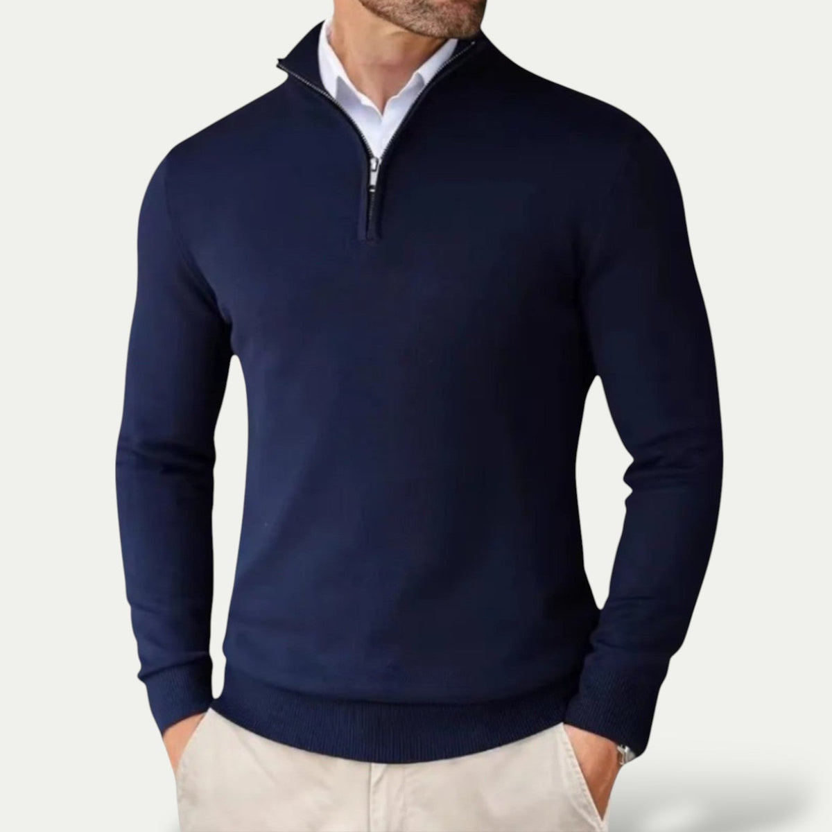 Ryan | Refined Quarter-Zip Knit Sweater - Valereo