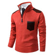 Ryan | Refined Quarter-Zip Suede-Patch Sweater - Valereo
