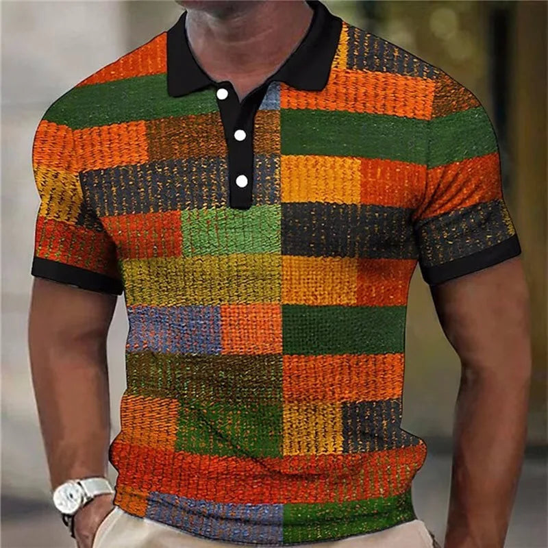 Ryan | Stylish Colorblock Textured Polo Shirt - Valereo
