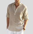 Simon | Breathable Linen Henley Shirt - Valereo