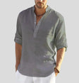 Simon | Breathable Linen Henley Shirt - Valereo