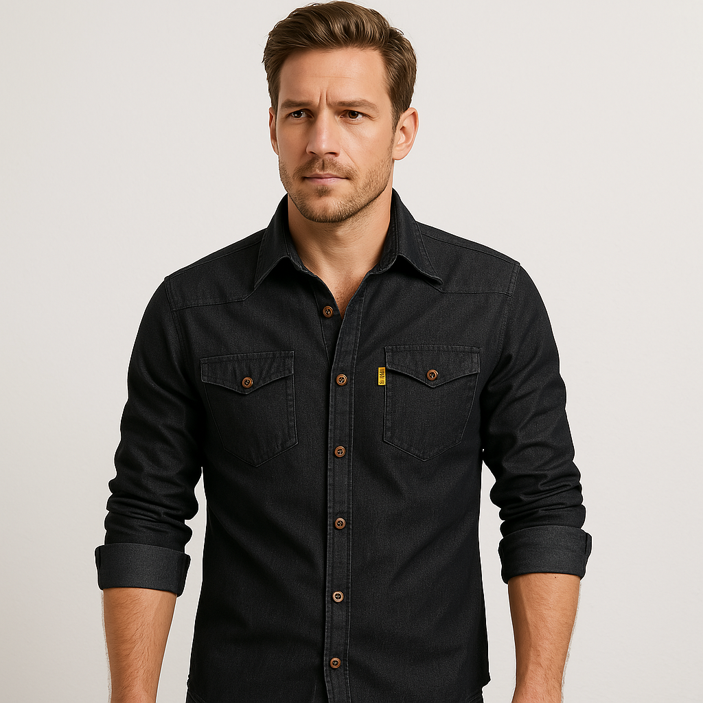 Simon | Casual Denim Slim-Fit Shirt - Valereo