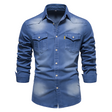 Simon | Casual Denim Slim-Fit Shirt - Valereo