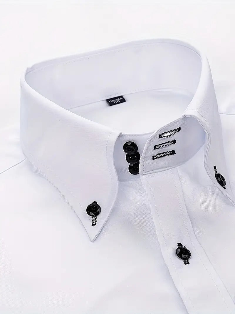 Simon | Refined Button-Down Dress Shirt - Valereo
