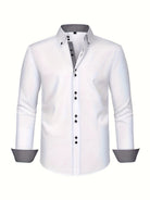 Simon | Refined Contrast Trim Button-Up Shirt - Valereo