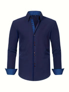 Simon | Refined Contrast Trim Button-Up Shirt - Valereo