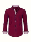 Simon | Refined Contrast Trim Button-Up Shirt - Valereo