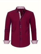 Simon | Refined Contrast Trim Button-Up Shirt - Valereo
