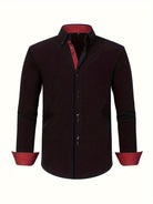 Simon | Refined Contrast Trim Button-Up Shirt - Valereo