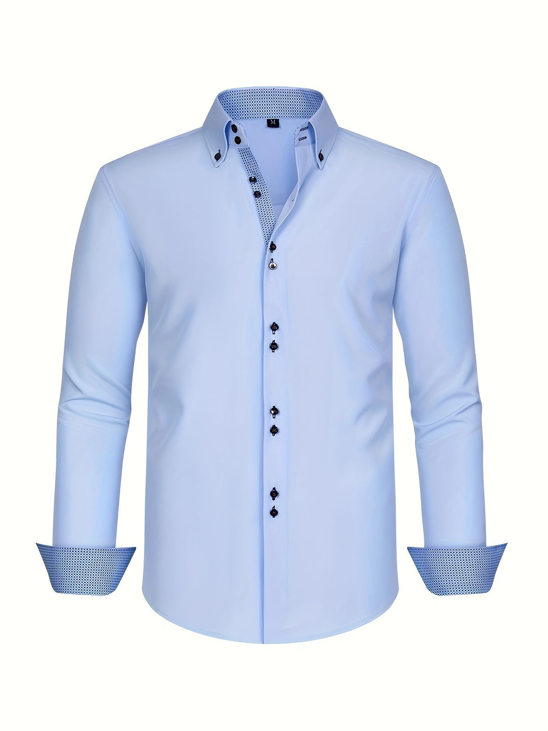 Simon | Refined Contrast Trim Button-Up Shirt - Valereo
