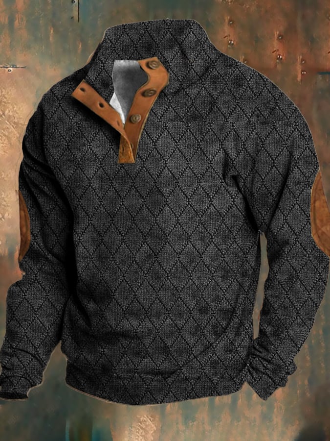 Simon | Refined Quilted Button-Collar Sweater - Valereo