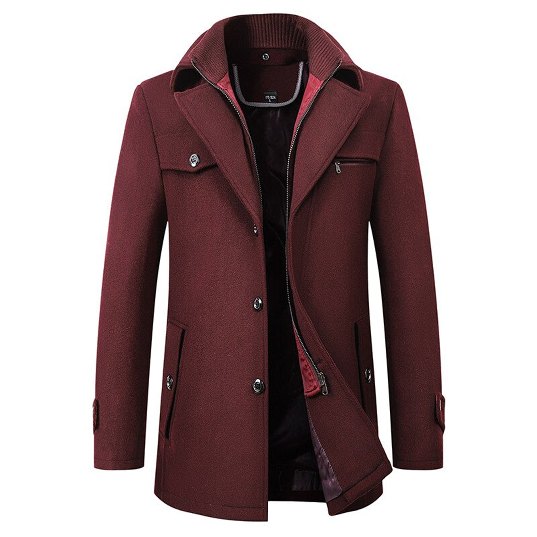 Simon | Refined Wool Stand-Collar Jacket - Valereo