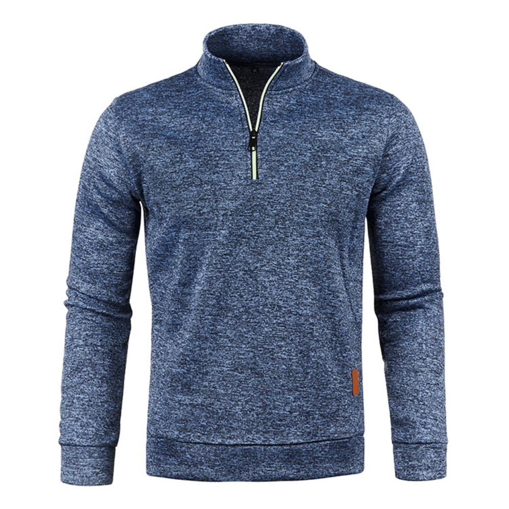 Thomas | Casual Quarter-Zip Heathered Sweater - Valereo
