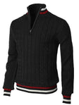 Thomas | Classic Cable Knit Quarter-Zip Sweater - Valereo