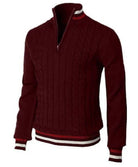 Thomas | Classic Cable Knit Quarter-Zip Sweater - Valereo
